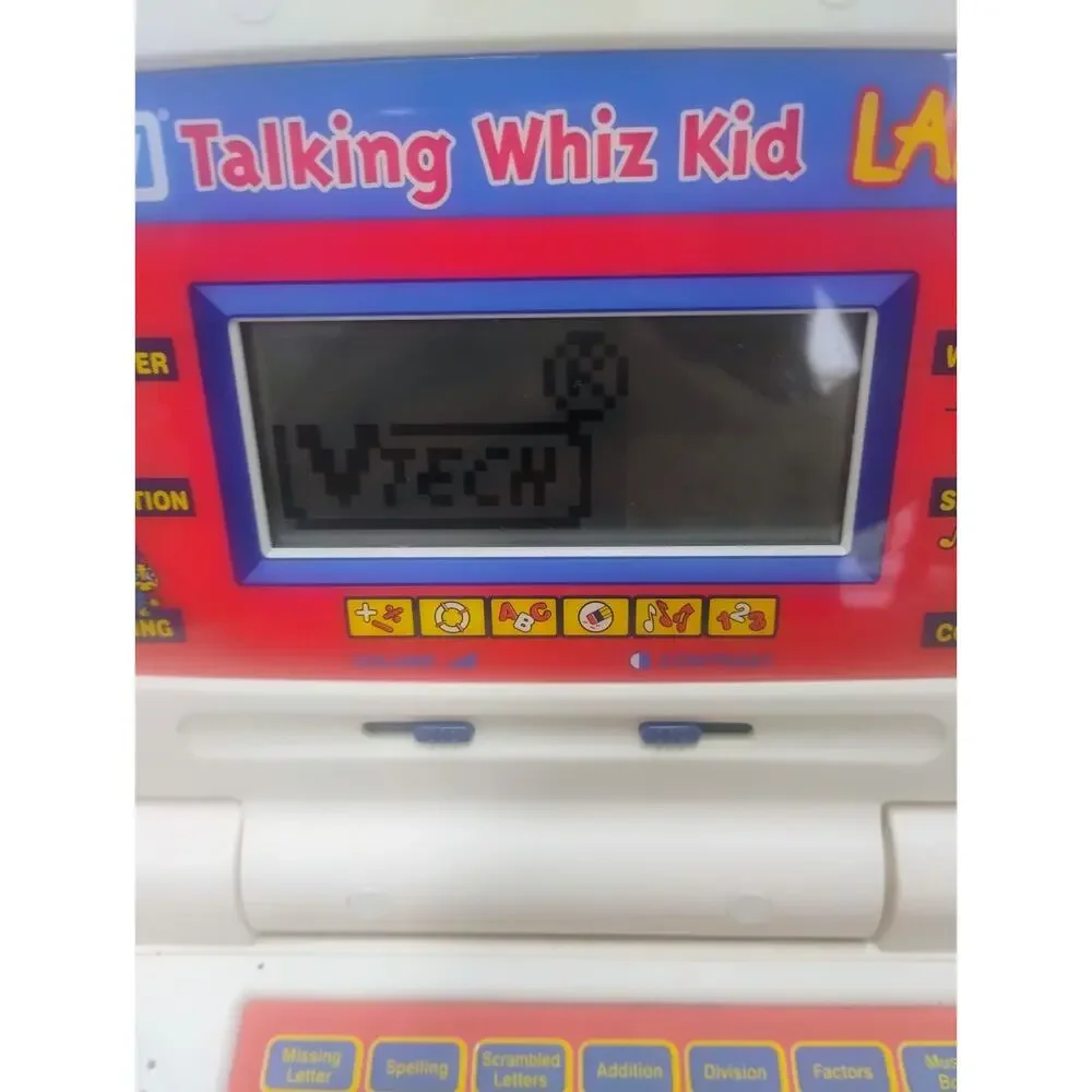 Vintage VTech Talking Whiz Kid Laptop Educational Toy Computer 1990s - Tested